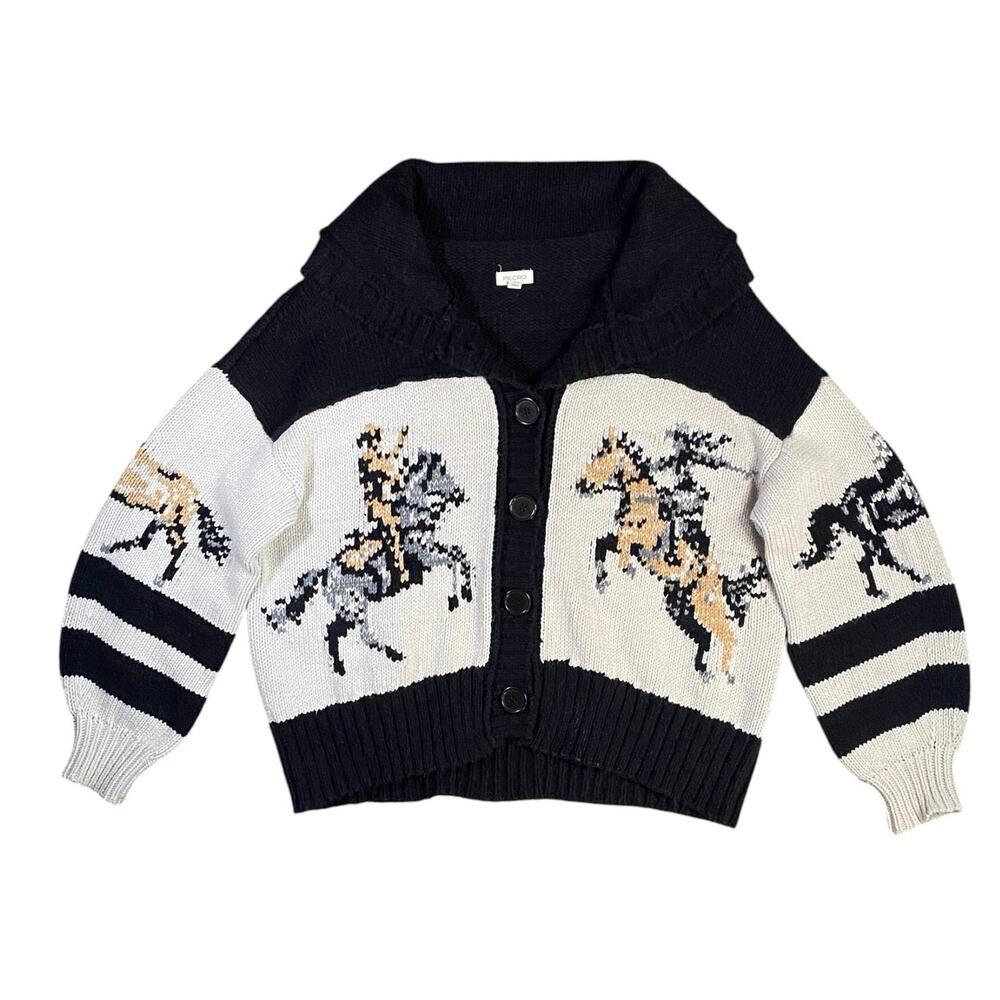 Pilcro x Anthropologie Wild Horses Heavy Knit Cardigan - M